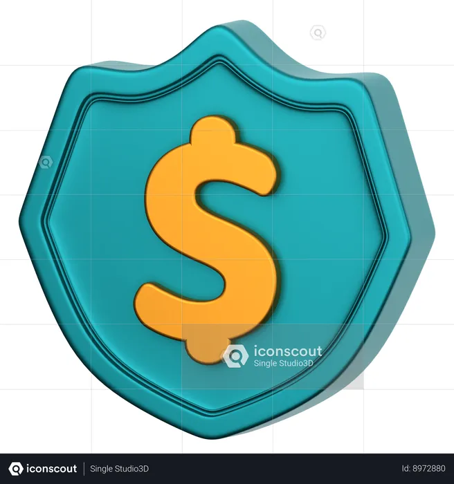 Escudo del dolar  3D Icon