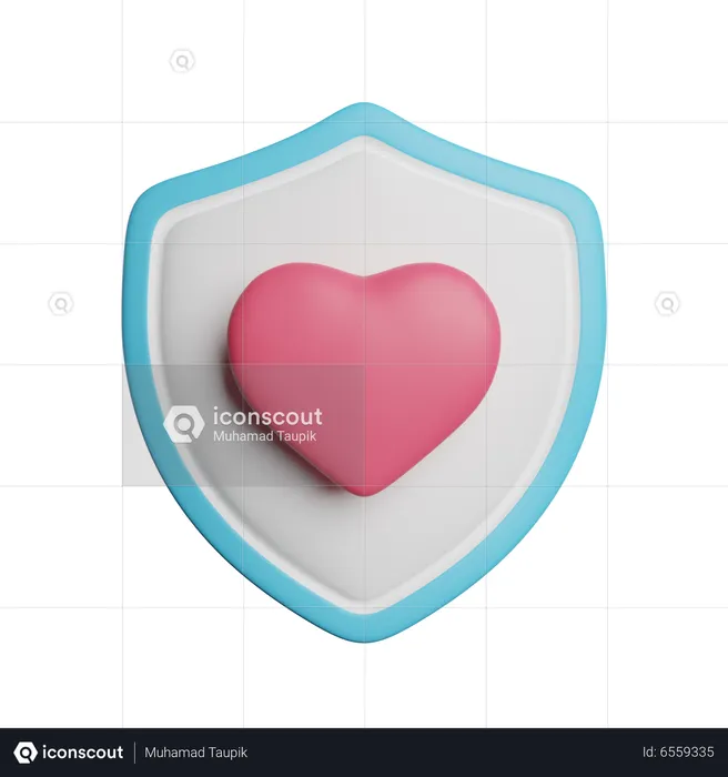 Escudo do amor  3D Icon