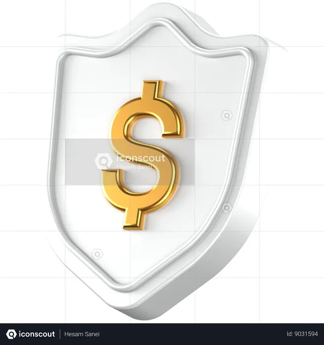 Escudo do dólar  3D Icon