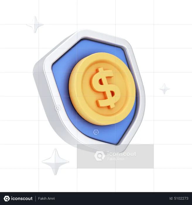 Escudo del dolar  3D Icon