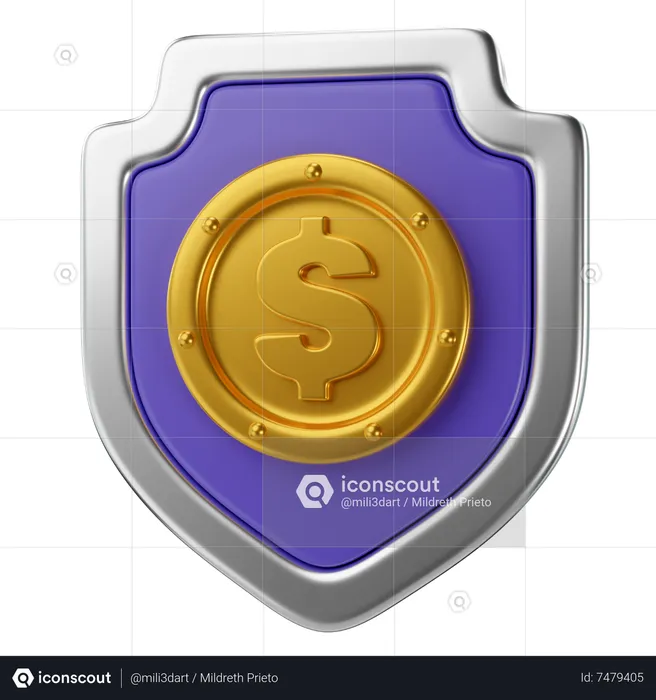 Escudo do dólar  3D Icon