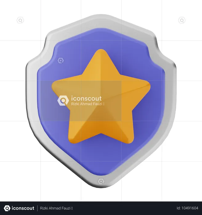 Protección de escudo estelar  3D Icon