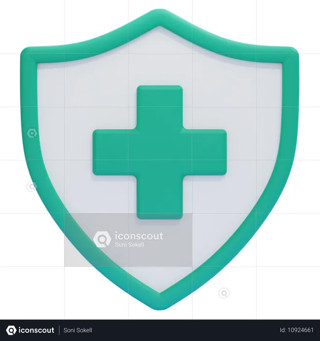 Escudo médico  3D Icon