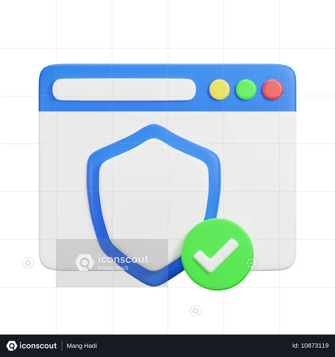 Proteger la seguridad de internet  3D Icon
