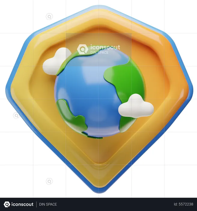 Escudo de tierra  3D Icon