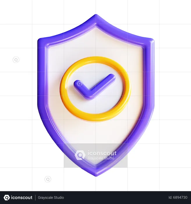 Escudo verificado  3D Icon
