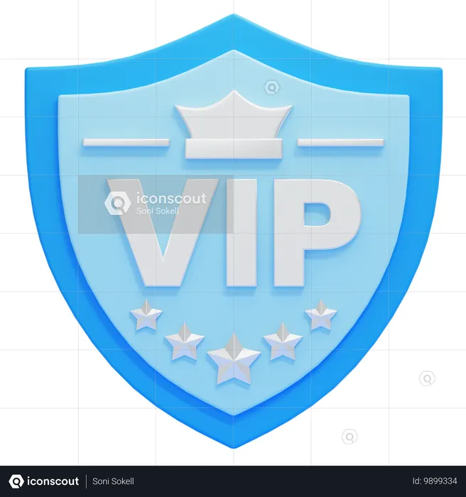 Escudo vip  3D Icon