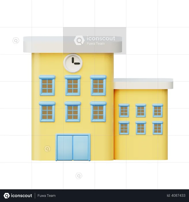 Escuela  3D Illustration