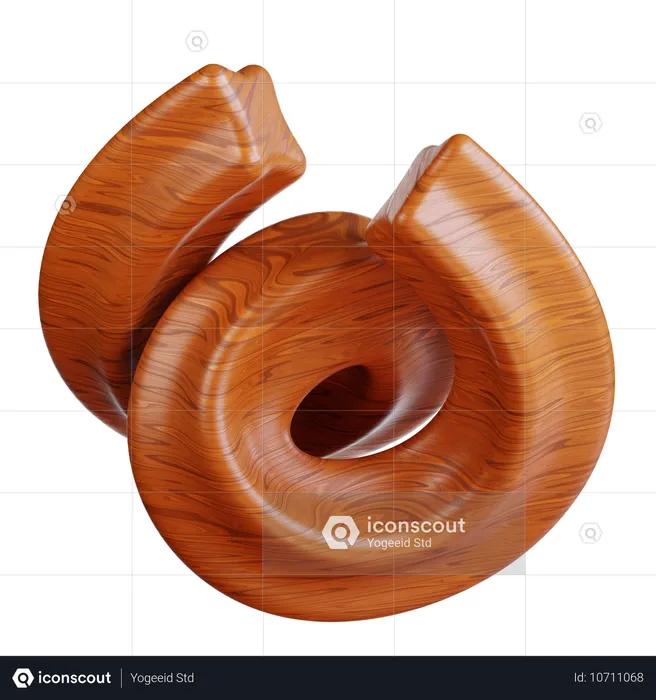 Escultura de madera en espiral  3D Icon