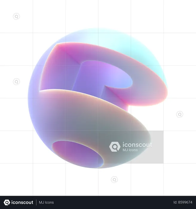 Esfera cortada  3D Icon