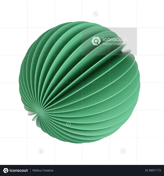 Esfera de papel  3D Icon