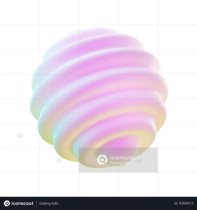 Forma abstracta de giro de esfera  3D Icon