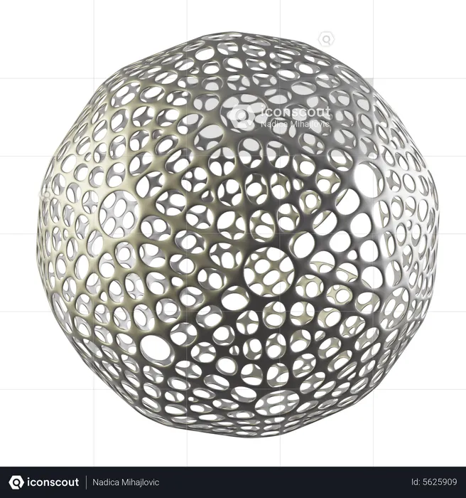 Esfera de prata paramétrica  3D Icon