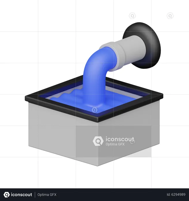 Esgoto  3D Icon