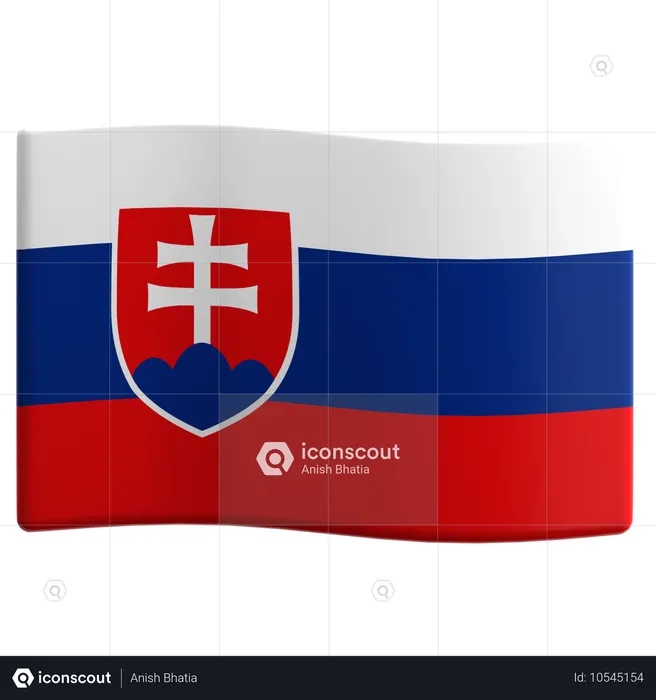 Eslovaquia Flag 3D Icon