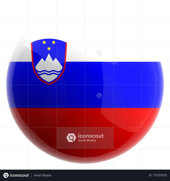 Eslovenia Flag 3D Icon