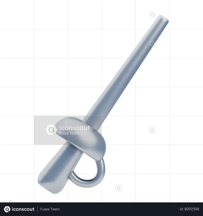 Espada de esgrima  3D Icon