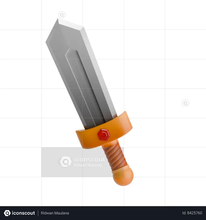 Espada de guerreiro  3D Icon