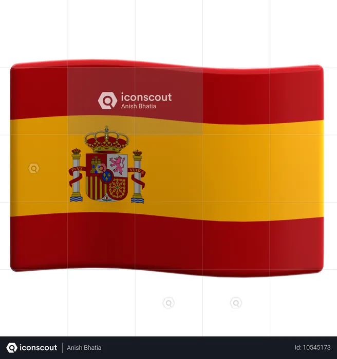 Espagne Flag 3D Icon