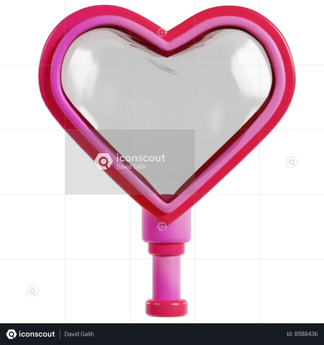 Espejo del corazón de San Valentín  3D Icon