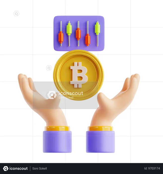 Segure bitcoin  3D Icon