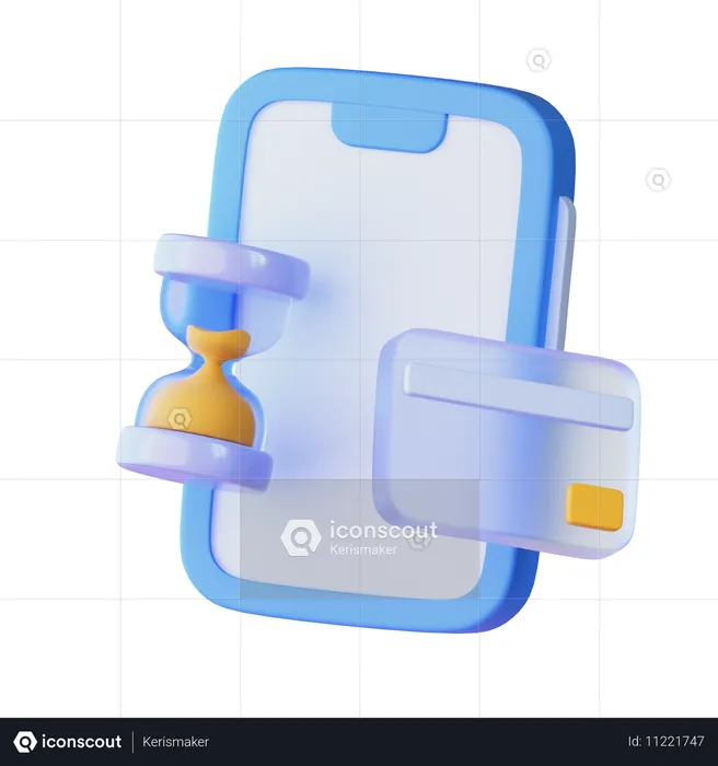 À espera de pagamento  3D Icon