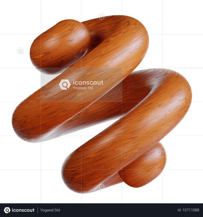 Espiral de madera  3D Icon