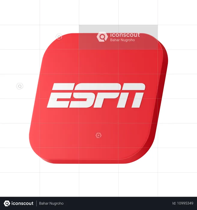 ESPNのロゴ Logo 3D Icon