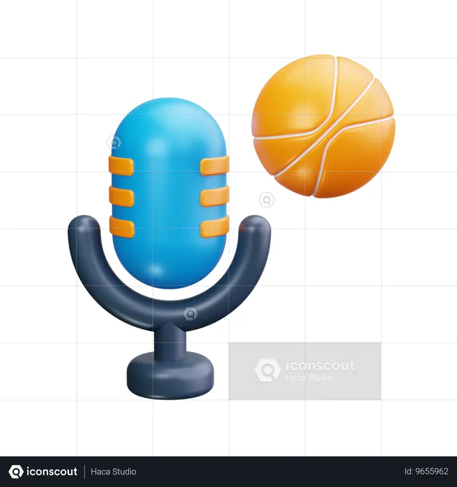 Podcast de esporte  3D Icon