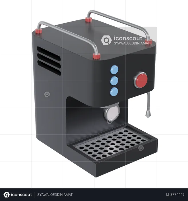 Espresso Maker Machine  3D Illustration