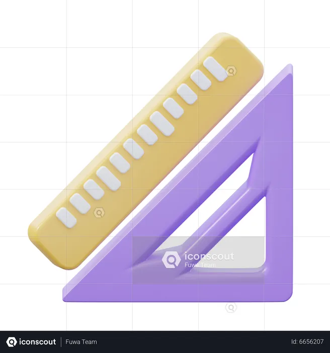 Esquadro  3D Icon