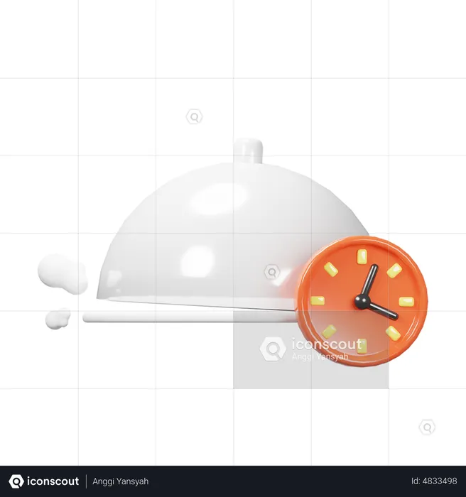 Essen vorbereiten Zeit  3D Icon