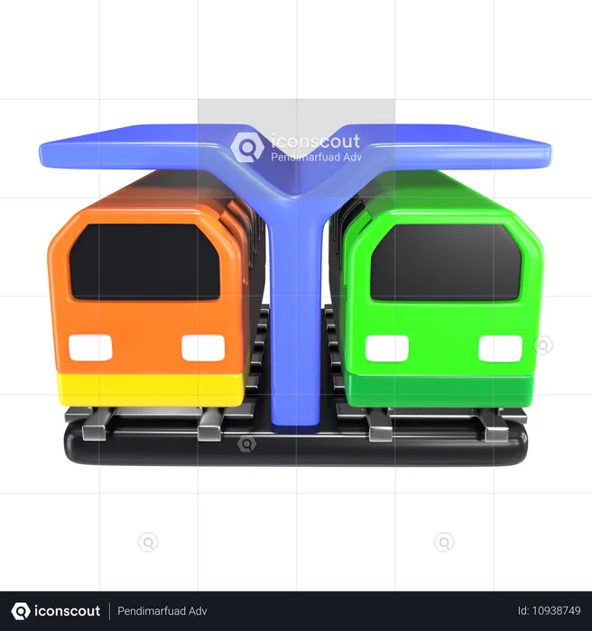 Estação de trem  3D Icon