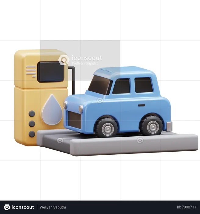 Estación de combustible para automóviles  3D Icon