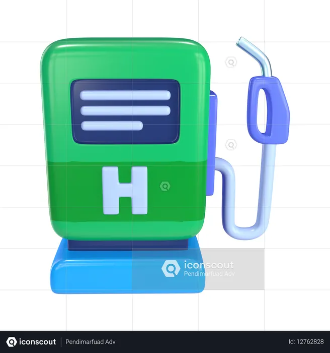 Estación de servicio de hidrógeno  3D Icon