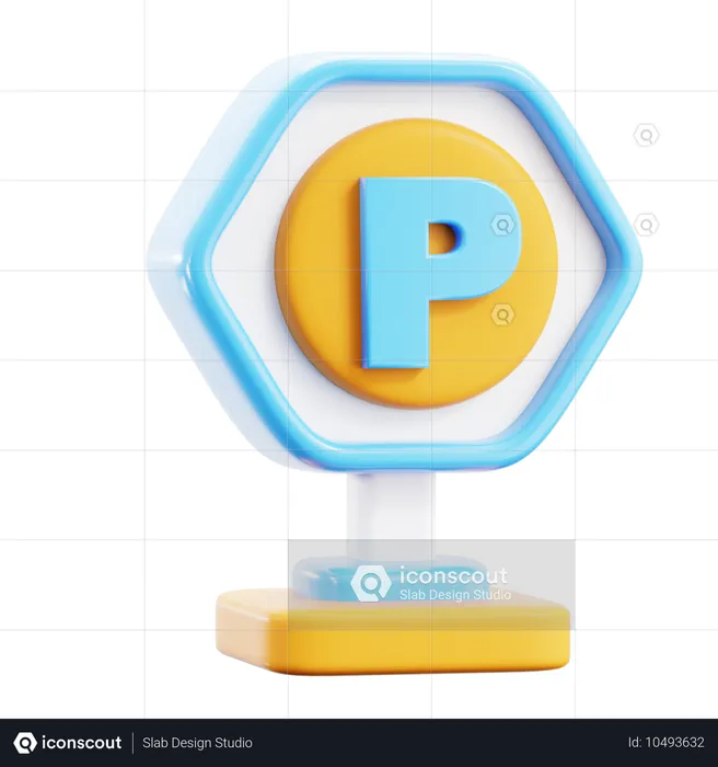 Placa de estacionamento  3D Icon