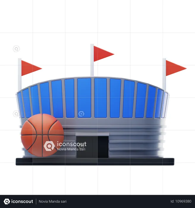 Estadio de baloncesto  3D Icon