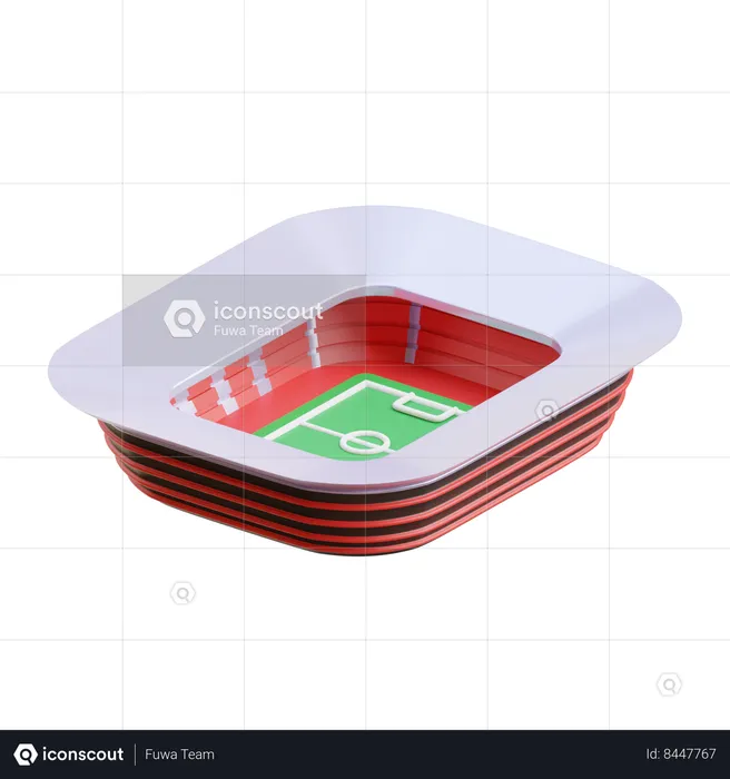 Estadio de cricket  3D Icon