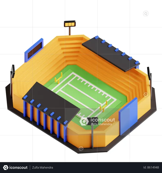 Estadio de fútbol  3D Icon