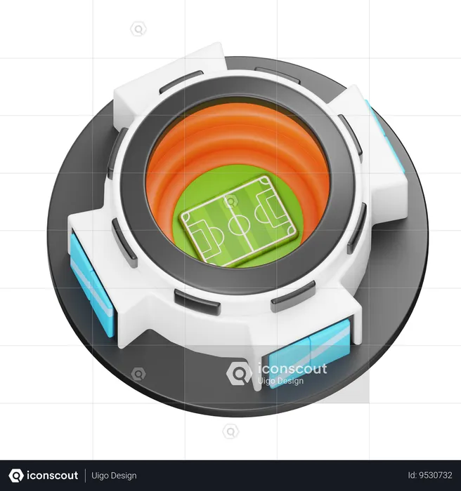 Estadio de fútbol  3D Icon