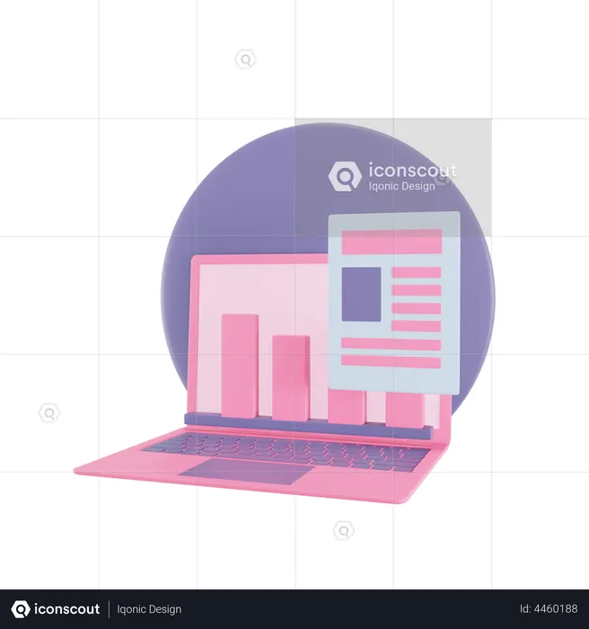 Estadística informática  3D Illustration