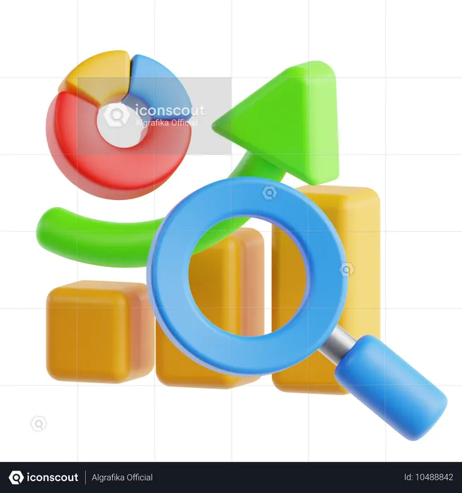 Estadística empresarial  3D Icon