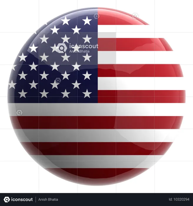 Estados Unidos da América Flag 3D Icon