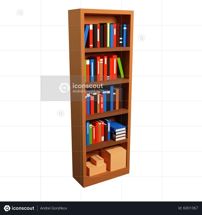 Estante para libros  3D Icon