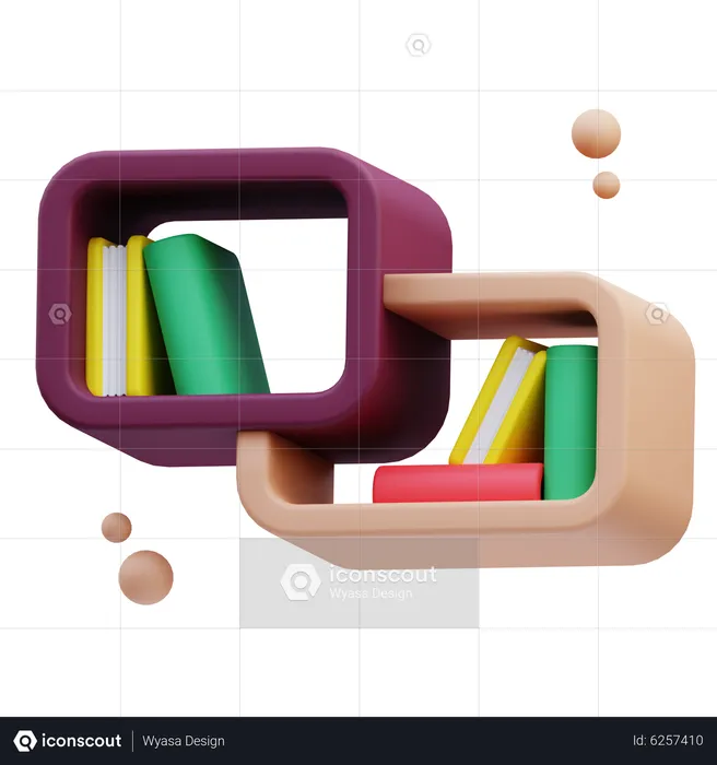 Estante para libros  3D Icon