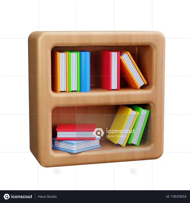 Estante de la biblioteca  3D Icon