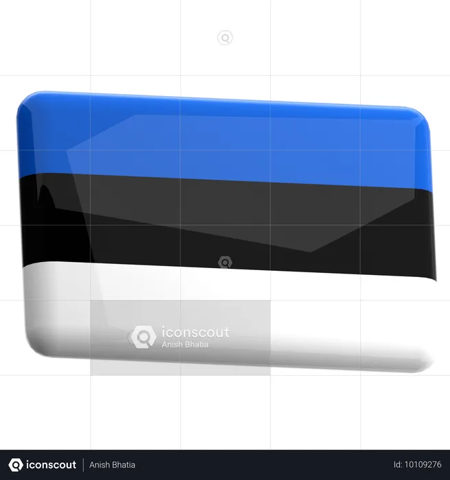 Estonia Flag 3D Icon