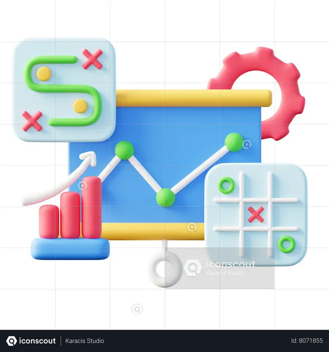 Estrategia  3D Icon