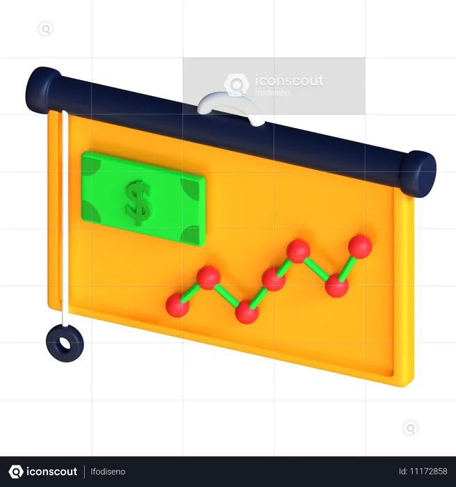 Estratégia de dinheiro  3D Icon