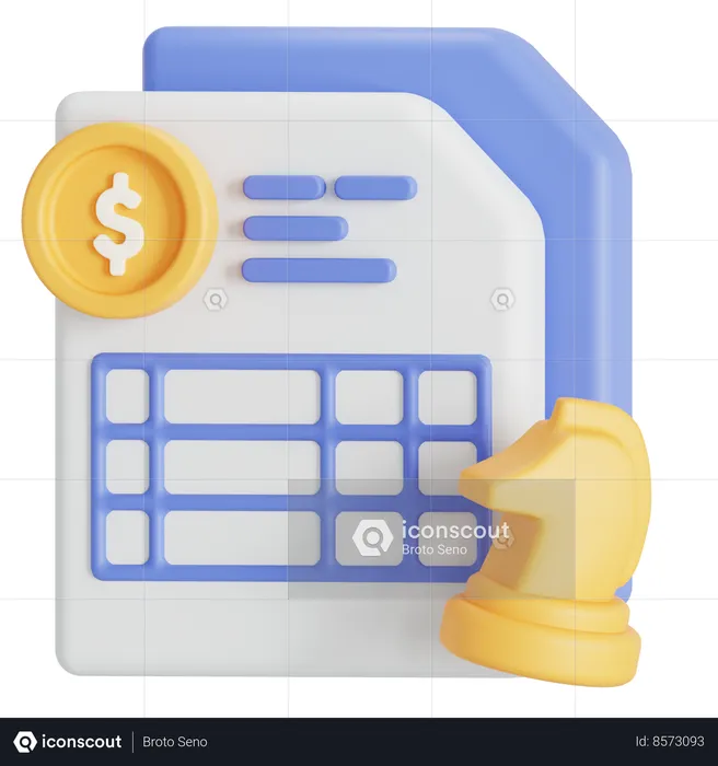 Estratégia Financeira  3D Icon